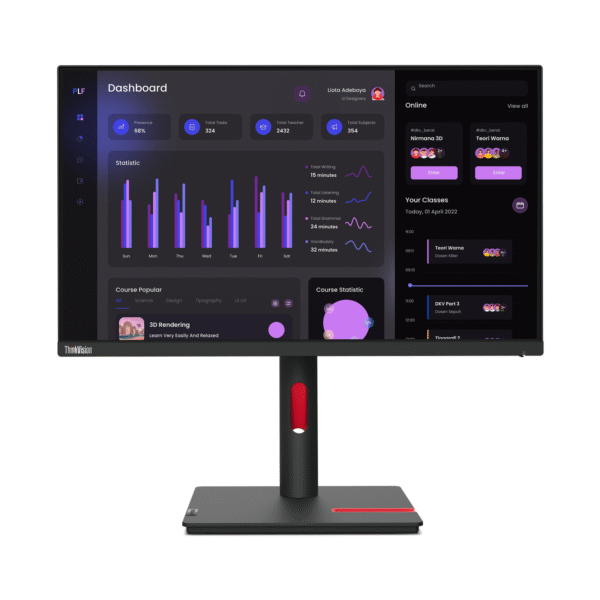 Écran 23,8" Full HD Lenovo ThinkVision T24i-30 (63CFMATXEU)